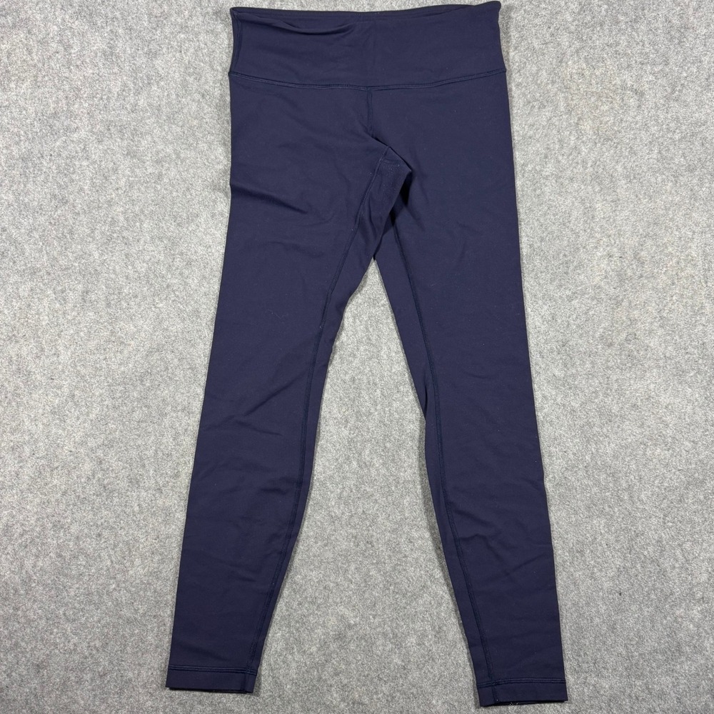 Lululemon Wunder Under Leggings Womens 8 Navy Blue High Rise Luon Full Length